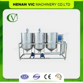 Malý surový slunečnicový olej Rafinovací stroj MR-3 s dobrou kvalitou